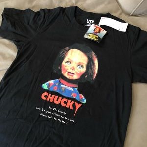 UNIQLO Unisex CHUCKY Black T-Shirt. Size M. NWT!